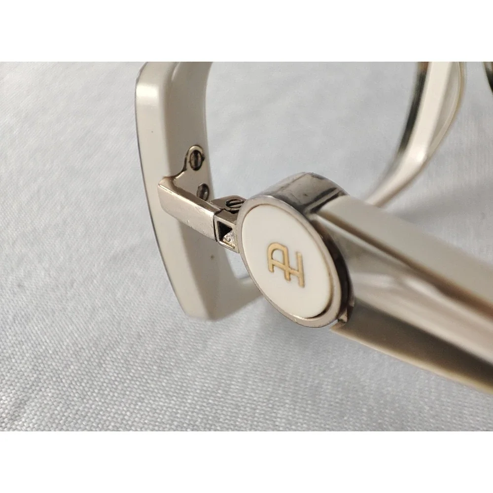 Ana Hickmann HI6089 Ivory Marble Square Eyeglass‎ Frames 53-16-140 Women's